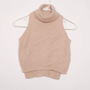 Naked cashmere turtle neck crop top-
